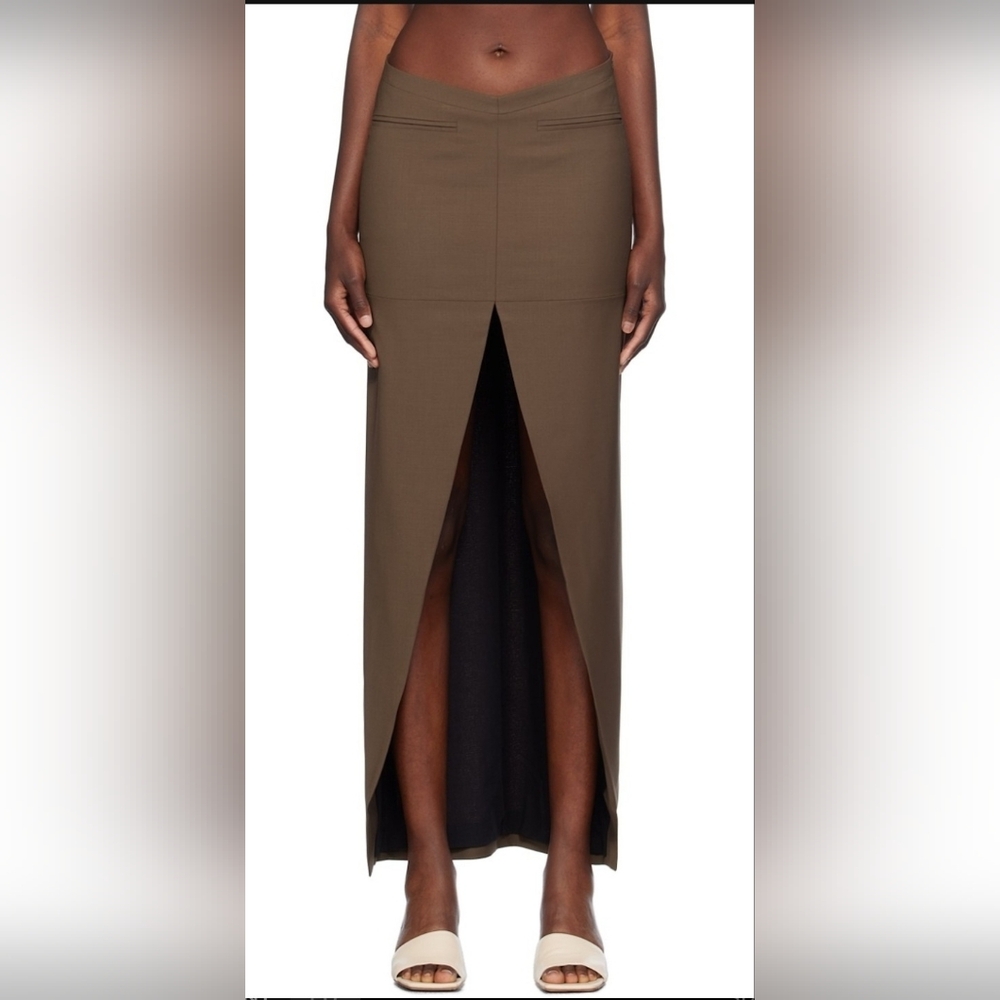 Aya Muse Castor maxi skirt in brown XS NWT - Picture 1 of 6